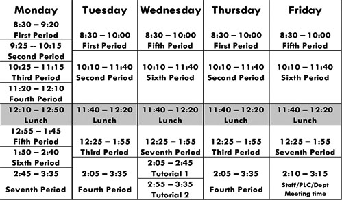 Drakes Proposed Schedule