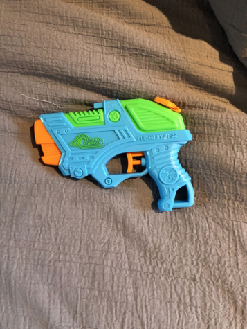A picture of a watergun, used to eliminate your targets in assassin. 