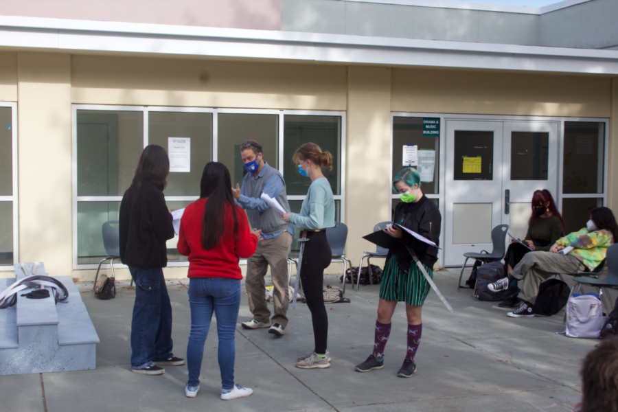 Mr Thelin, the drama teacher, working on the Macbeth play with his advanced students. (September 17) 