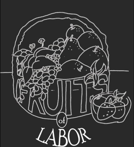 Illustration of the Fruits of Labor logo by two Marin teens.