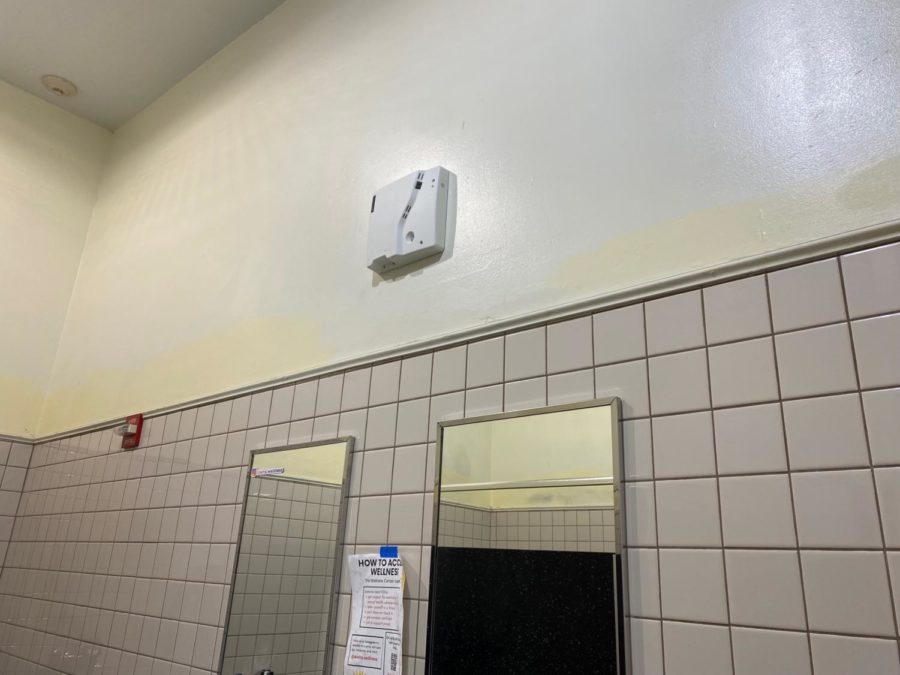 Newly added vapor detectors are seen in the third corridor bathrooms, notifying staff when vapor is detected. 