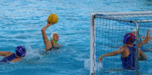 Sophomore Avery Hinkelman tries to find the back of the net during Tuesdays game.