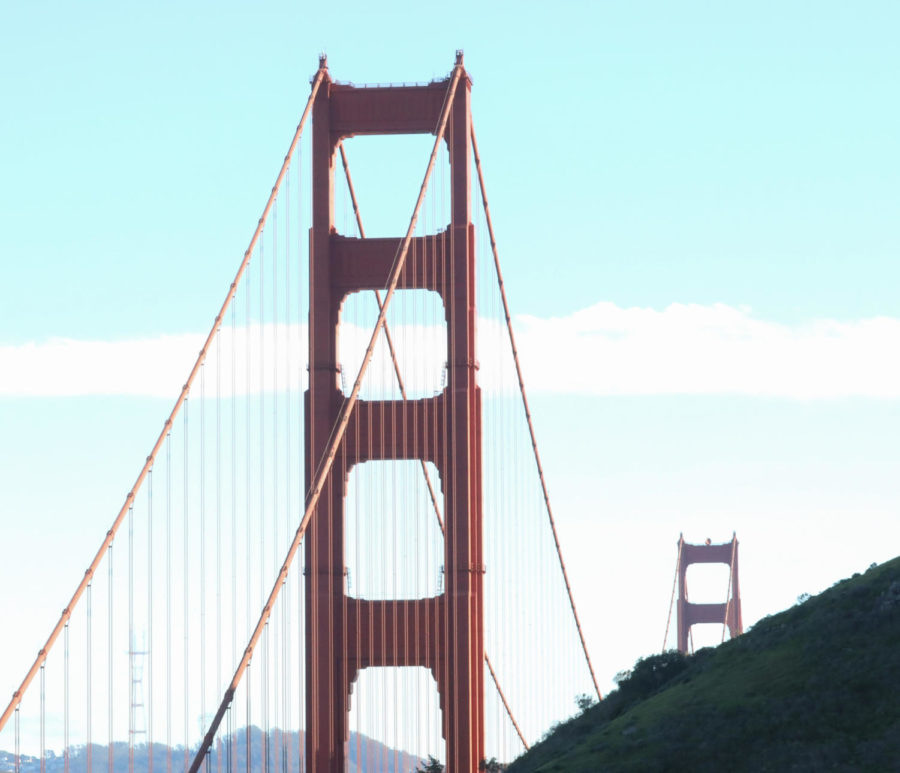 The San Francisco Golden Gate Bridge links Marin County to the greater San Francisco area.