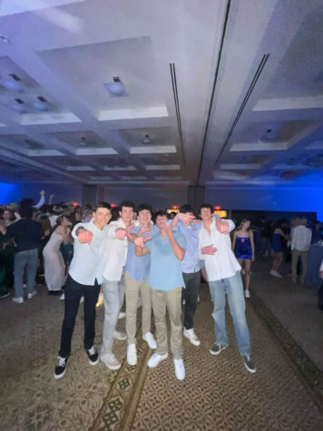 Archie Williams students gather for a photo on the Peacock Gap dance floor.