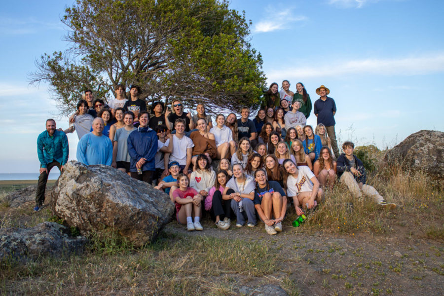 The 2023 juniors and seniors of Sea Disc on their end of year camping trip at China Camp.