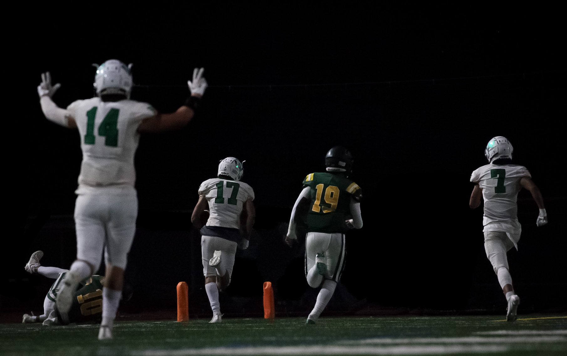 Archie Williams senior Nicholas Lillevand sprints to the end zone to capitalize on the Falcons only score of the game.