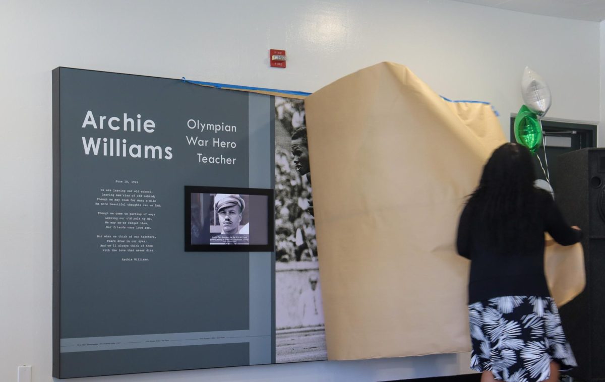Archie Williams exhibit in Gym lobby unveiled to community