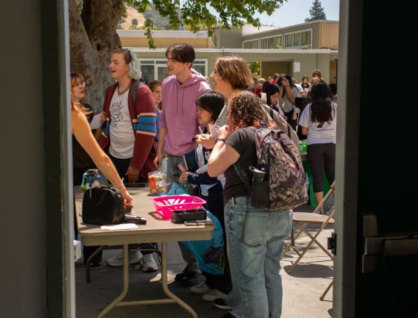 STAAR members engage with students at one of the many booths organized for the Pride lunch event on June 7. 