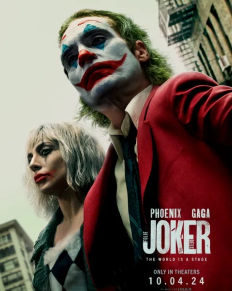 Joaquin Pheonix and Lady Gaga pose as the Joker and Harley Quinn. (Image Courtesy of Warner Bros)