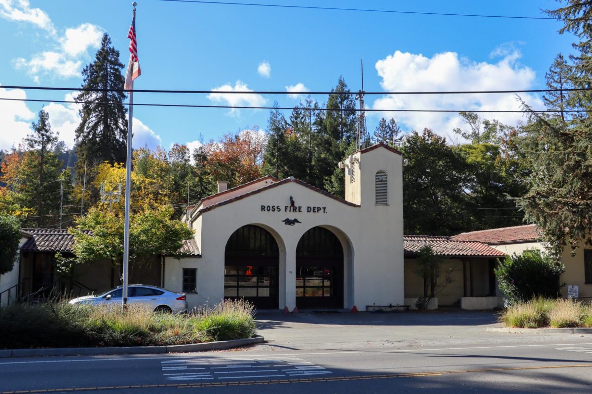 The Ross Fire Department is located on Sir Francis Drake Blvd.