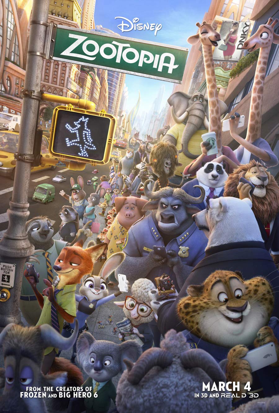 The first Zootopia movie poster shows the chaos Officer Judy Hopps finds in the big city, the second movie's poster has not yet been released. (Courtesy of Walt Disney Studios)