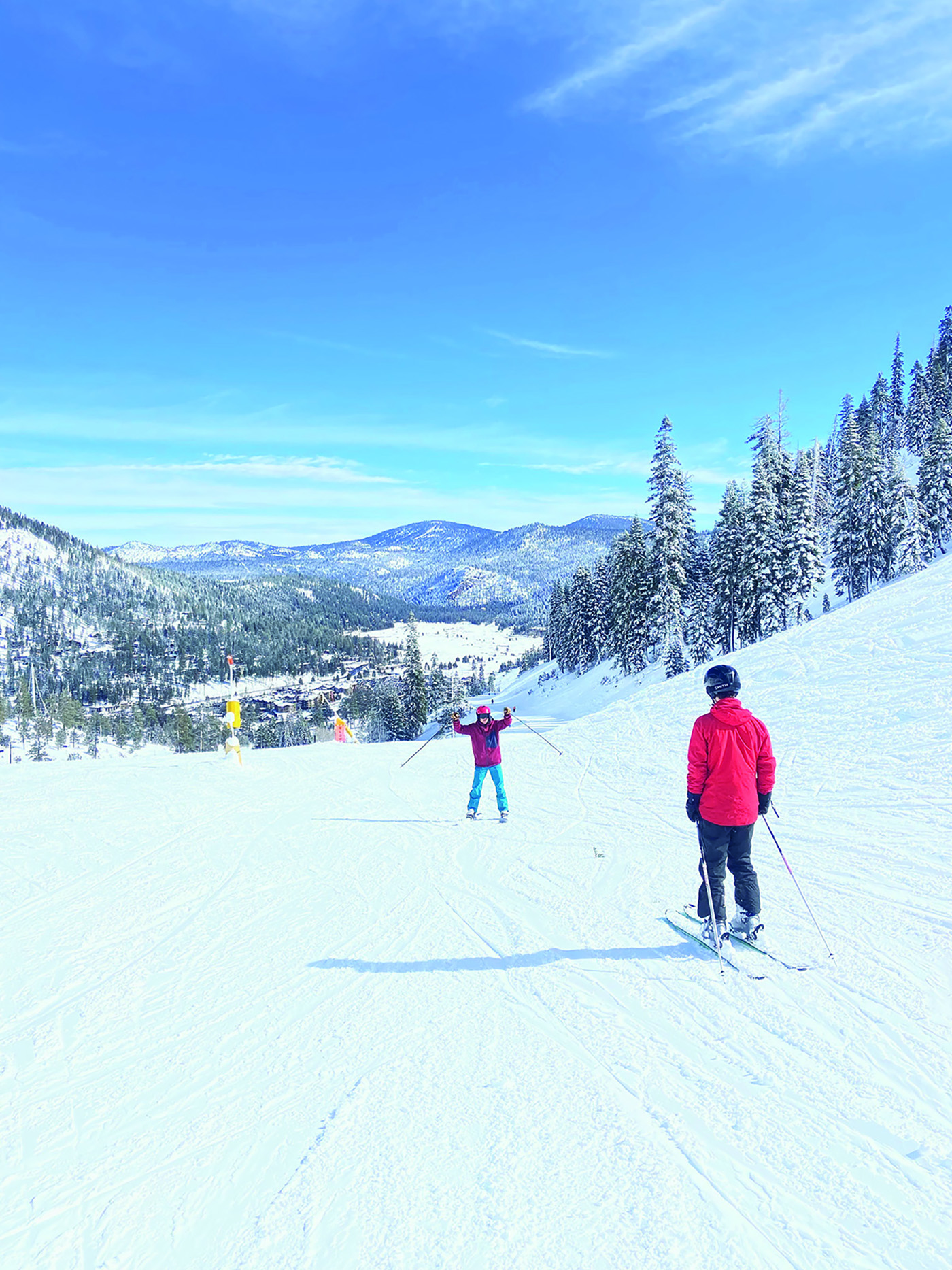 Archie Williams seniors Gunnar Koenig and Felix Shuldiner ski at Palisades Resort in Truckee. 