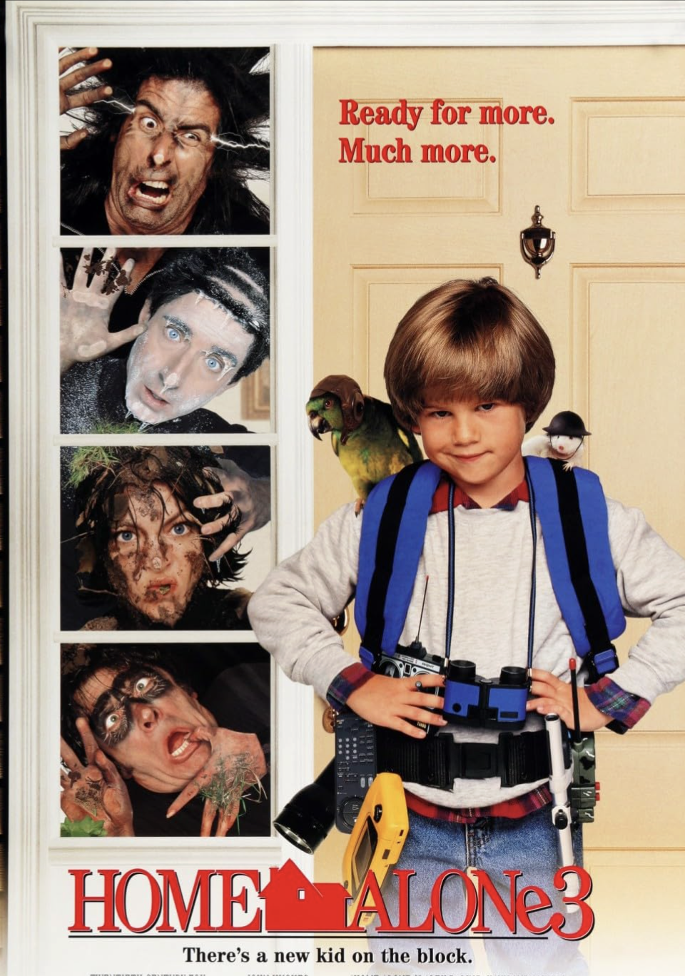 Main character Alex Pruitt (Alex D. Linz) stands triumphantly next to four criminals. 
