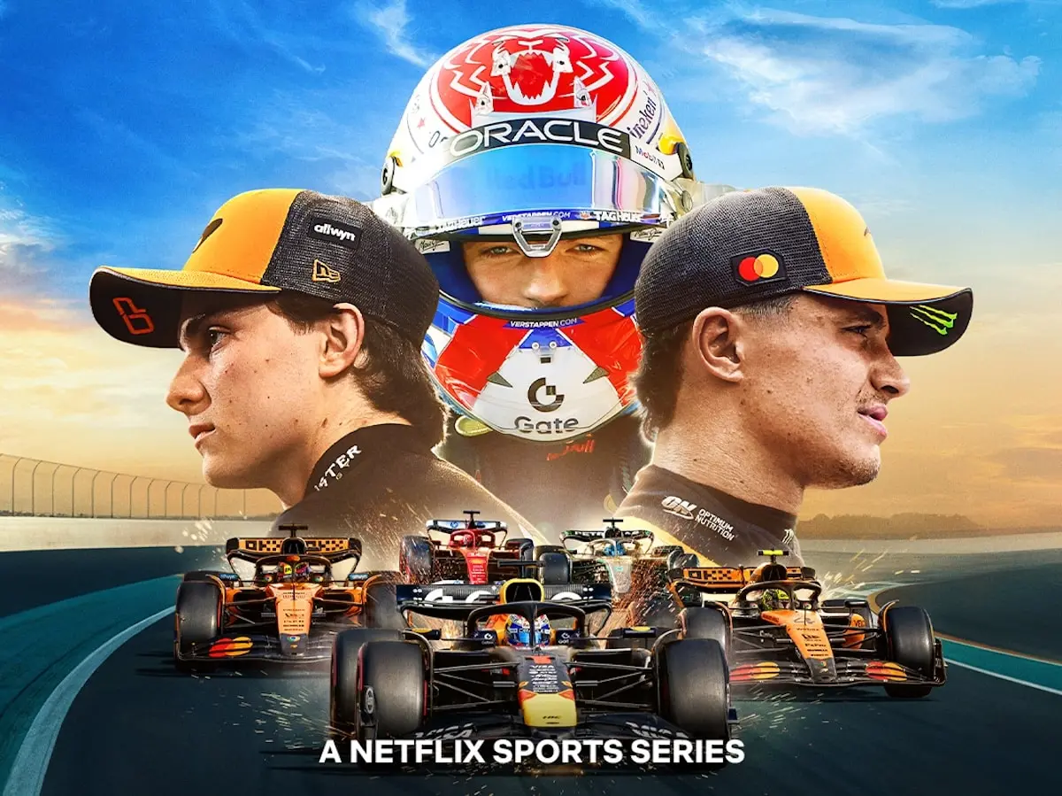 The official poster of the recently released eighth season of Formula 1: Drive to Survive. 