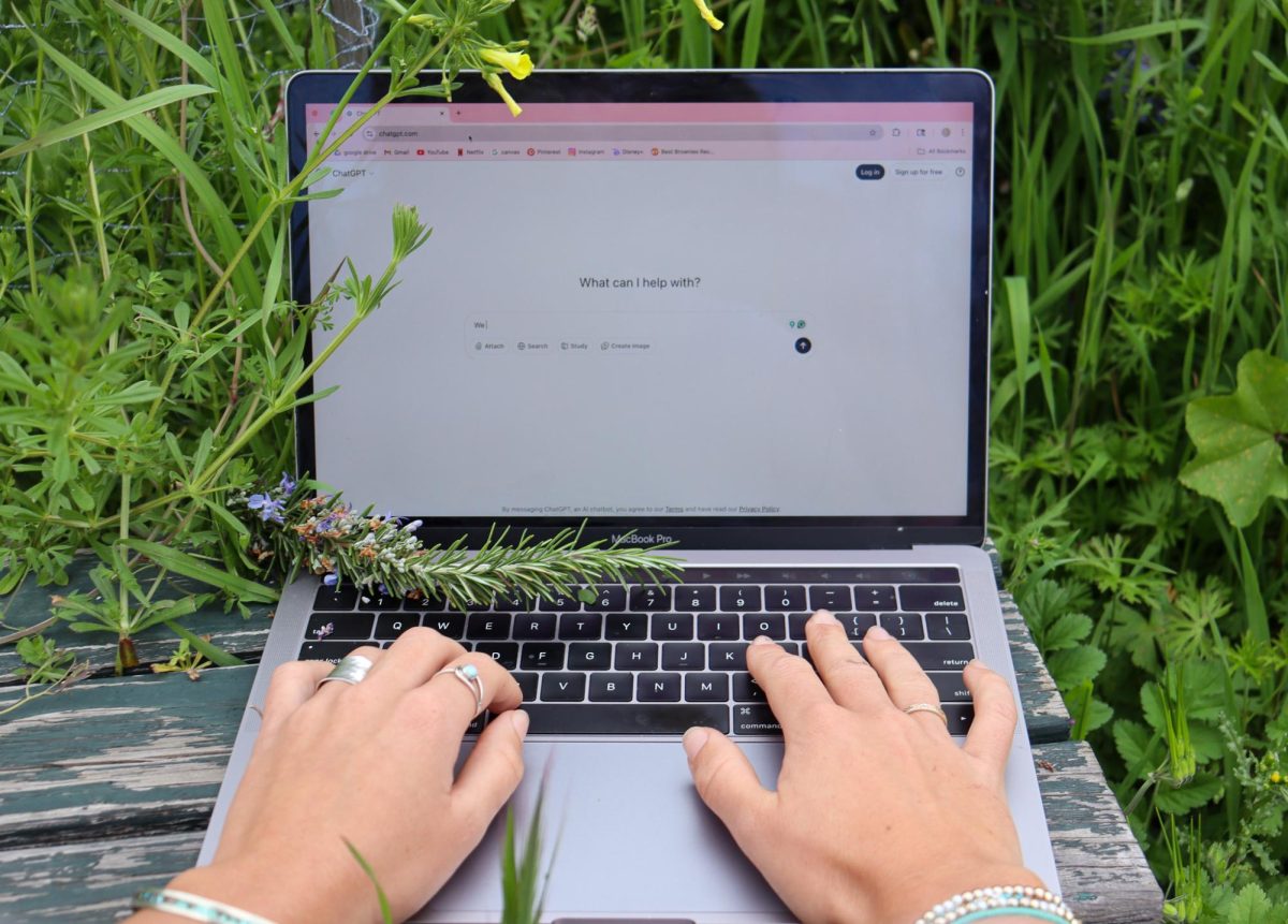 A student uses ChatGPT to research the environmental impacts of artificial intelligence.