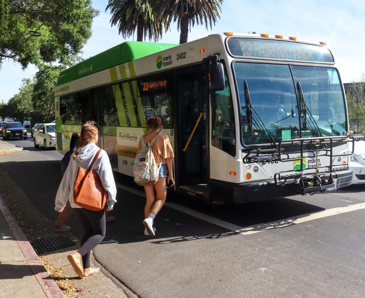 Some students use public transportation to get to and from school. 