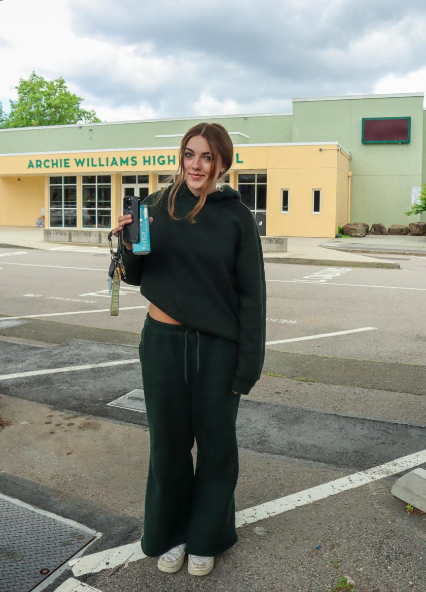 Junior Caelan O’Neil dresses up in head-to-toe in green for Monochrome Monday. 
