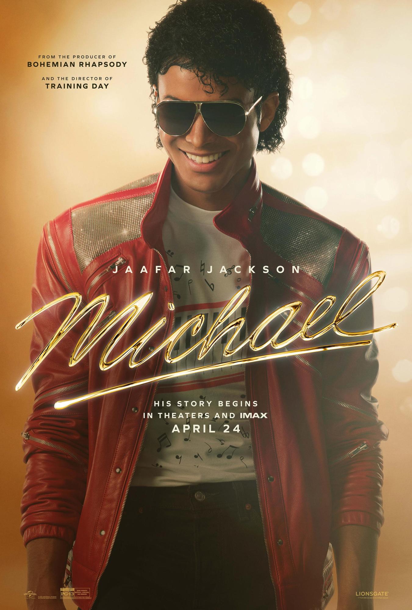 The "Michael," movie poster, directed by Antoine Fuqua, starring Jaafar Jackson. 
